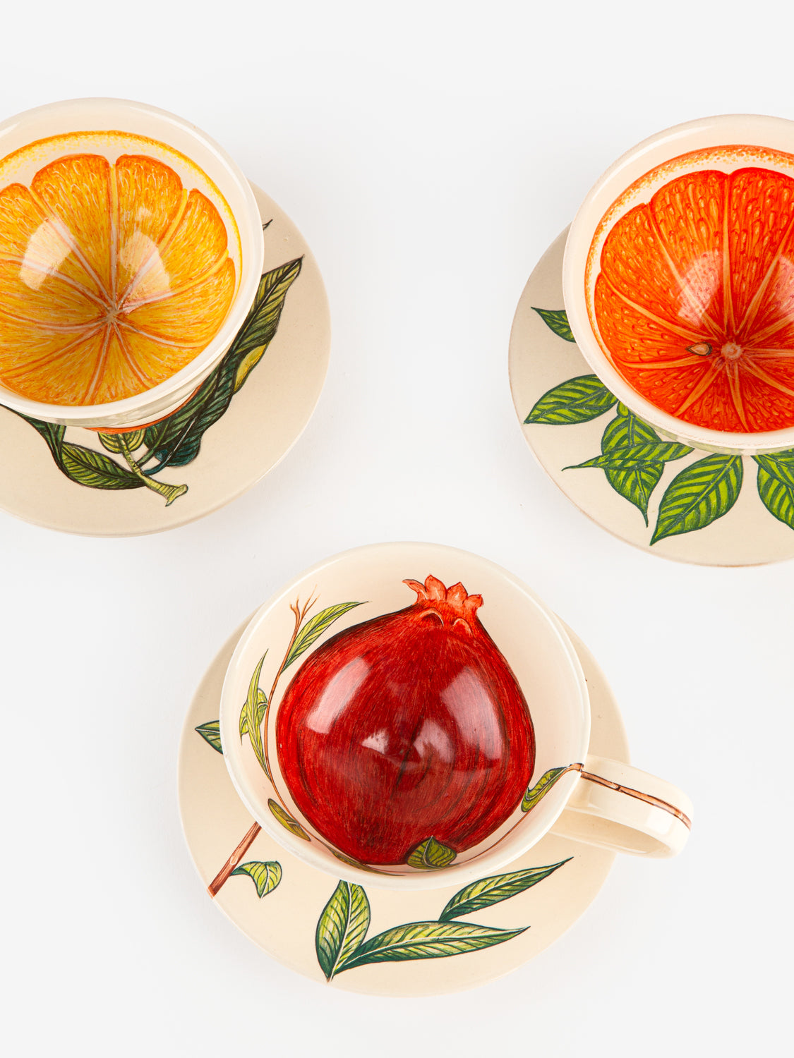 Fruit Hand Painted Cup and Saucer