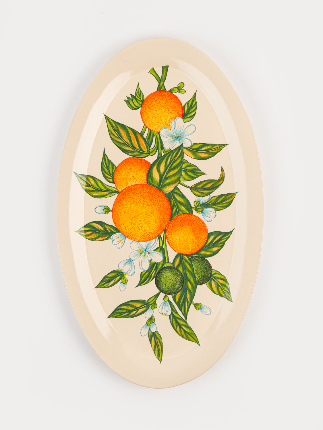 Orange Hand Painted Fruit Plates