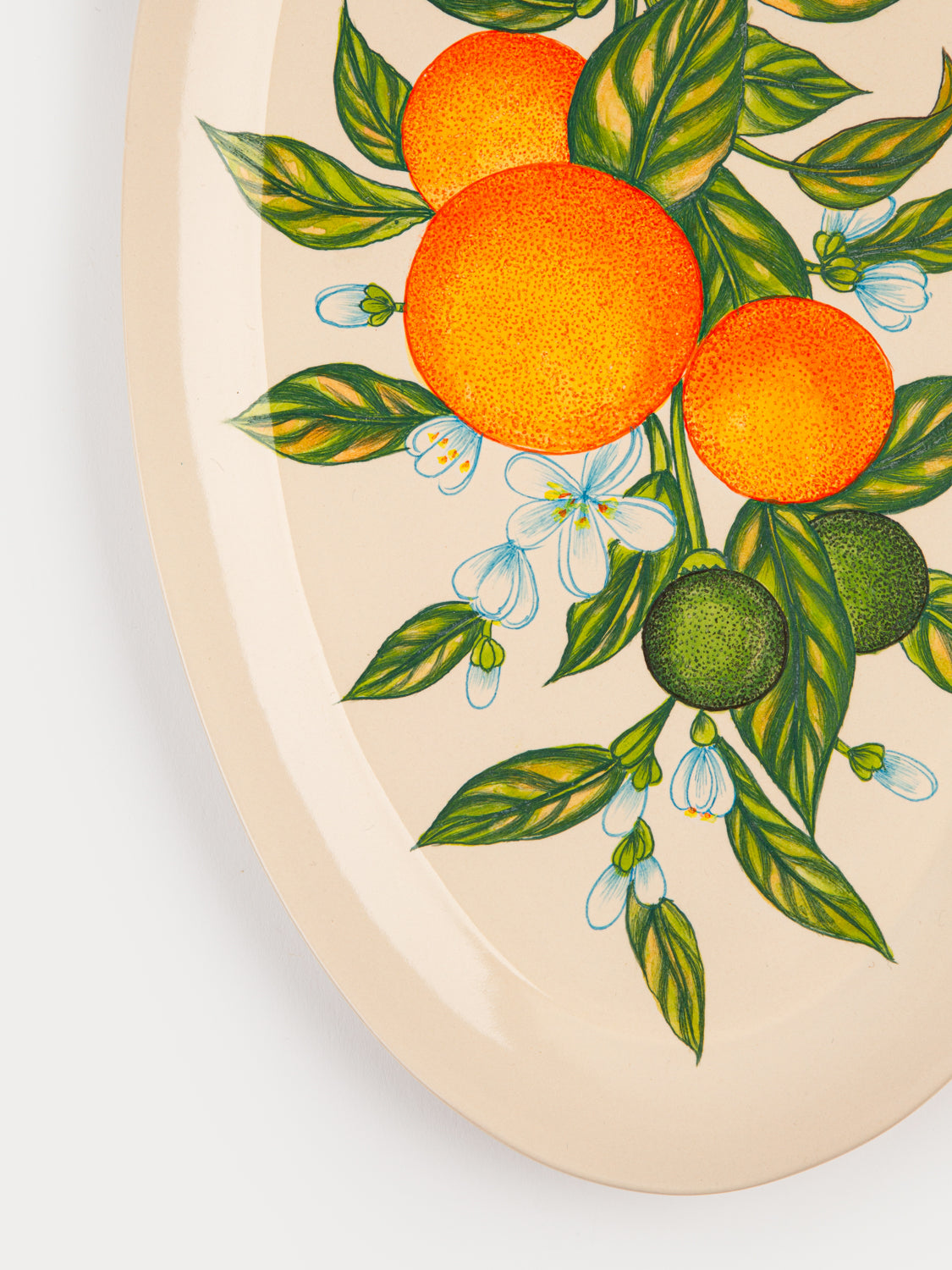 Orange Hand Painted Fruit Plates