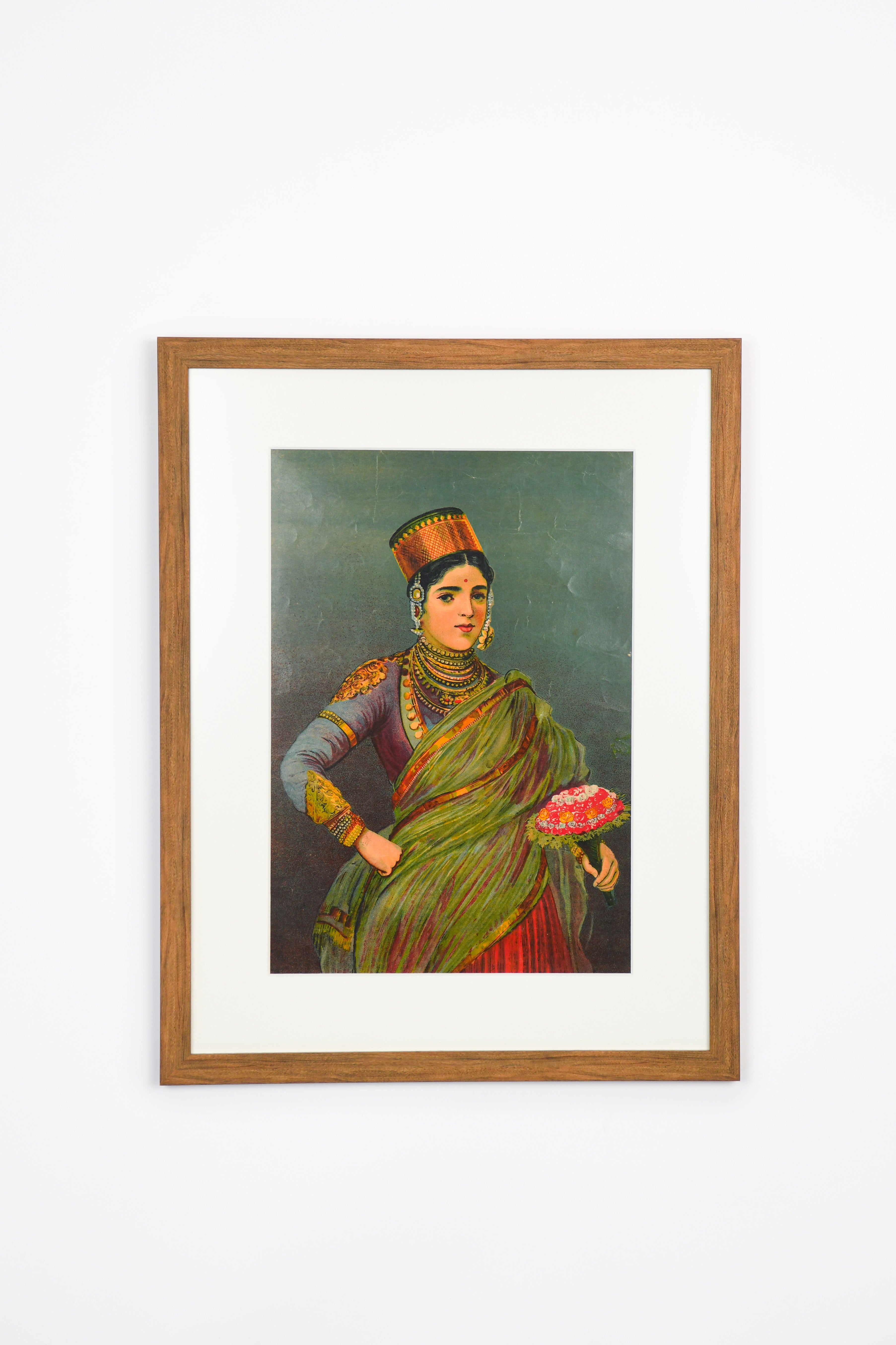 VINTAGE - Framed Ravi Varma Print